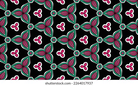 Geometric ethnic pattern seamless flower color. seamless pattern. Design for fabric,curtain,background,carpet,wallpaper,clothing,wrapping,Batik,mandalas,fabric,Vector illustration. pattern style.