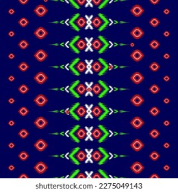 Geometrisches ethnisches Muster nahtlose Blumenfarbe orientalisch. nahtloses Muster. Design für Stoff, Vorhang, Hintergrund, Teppich, Tapete, Kleidung, Umhüllung, Batik, Stoff,Vektorgrafik