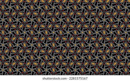 
   Geometric ethnic pattern seamless flower color oriental.
seamless pattern.Design for fabric,curtain,black background, carpet, shawl,clothing,wrapping, Batik,fabric,handkerchief,Vector illustration