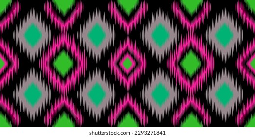 Geometric ethnic pattern seamless flower color oriental. seamless pattern. Design for fabric, curtain, background, carpet, wallpaper, clothing, wrapping, Batik, fabric,Vector illustration
