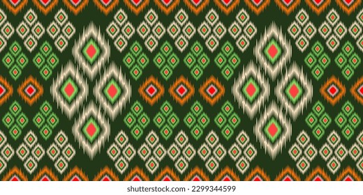 Geometric ethnic pattern seamless flower color oriental. seamless pattern. Design for fabric, curtain, background, carpet, wallpaper, clothing, wrapping, Batik, fabric,Vector illustration.