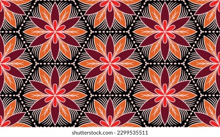 Geometric ethnic pattern seamless flower color. seamless pattern. Design for fabric,curtain,background,carpet,wallpaper,clothing,wrapping,Batik,mandalas,fabric,Vector illustration. pattern style.
