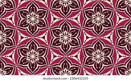 Geometric ethnic pattern seamless flower color. seamless pattern. Design for fabric,curtain,background,carpet,wallpaper,clothing,wrapping,Batik,mandalas,fabric,Vector illustration. pattern style.