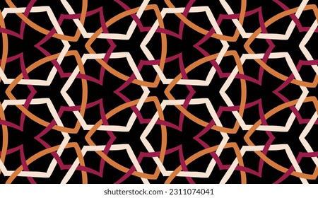 Geometric ethnic pattern seamless flower color. seamless pattern. Design for fabric,curtain,background,carpet,wallpaper,clothing,wrapping,Batik,mandalas,fabric,Vector illustration. pattern style.
