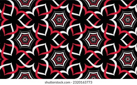 Geometrisches ethnisches Muster nahtlose Blütenfarbe. nahtloses Muster. Design für Stoff, Vorhang, Hintergrund, Teppich, Tapete, Kleidung, Umhüllung, Batik, Mandalas,Stoff,Vektorgrafik. Musterkollektion.
