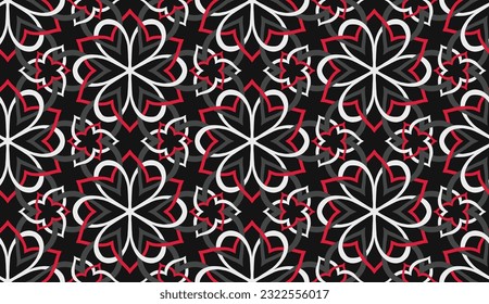 Geometric ethnic pattern seamless flower color. seamless pattern. Design for fabric,curtain,background,carpet,wallpaper,clothing,wrapping,Batik,mandalas,fabric,Vector illustration. pattern style.