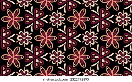Geometric ethnic pattern seamless flower color. seamless pattern. Design for fabric,curtain,background,carpet,wallpaper,clothing,wrapping,Batik,mandalas,fabric,Vector illustration. pattern style.