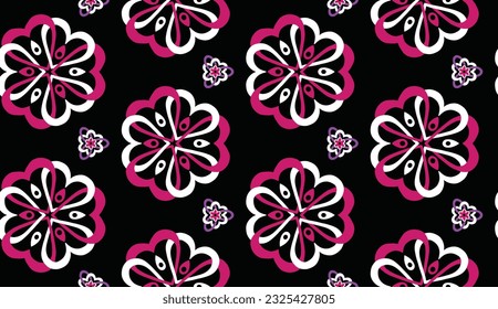 Patrón geométrico étnico sin fisuras en el color de las flores. patrón impecable. Diseño para tela, cortina, fondo, alfombra, papel pintado, ropa, envoltura, Batik, mandalas, tela, ilustración vectorial. estilo de patrón.