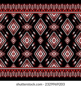Patrón geométrico étnico sin fisuras en el color de las flores. patrón impecable. Diseño para tela, cortina, fondo, alfombra, papel pintado, ropa, envoltura, Batik, mandalas, tela, ilustración vectorial. estilo de patrón.