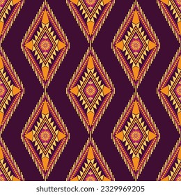 Geometric ethnic pattern seamless flower color. seamless pattern. Design for fabric,curtain,background,carpet,wallpaper,clothing,wrapping,Batik,mandalas,fabric,Vector illustration. pattern style.