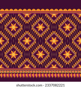 Geometric ethnic pattern seamless flower color. seamless pattern. Design for fabric,curtain,background,carpet,wallpaper,clothing,wrapping,Batik,mandalas,fabric,Vector illustration. pattern style.
