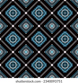 Geometrisches ethnisches Muster nahtlose Blütenfarbe. nahtloses Muster. Design für Stoff, Vorhang, Hintergrund, Teppich, Tapete, Kleidung, Umhüllung, Batik, Mandalas,Stoff,Vektorgrafik. Musterkollektion.
