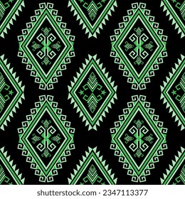 Geometrisches ethnisches Muster nahtlose Blütenfarbe. nahtloses Muster. Design für Stoff, Vorhang, Hintergrund, Teppich, Tapete, Kleidung, Umhüllung, Batik, Mandalas,Stoff,Vektorgrafik. Musterkollektion.
