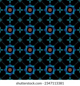 Patrón geométrico étnico sin fisuras en el color de las flores. patrón impecable. Diseño para tela, cortina, fondo, alfombra, papel pintado, ropa, envoltura, Batik, mandalas, tela, ilustración vectorial. estilo de patrón.
