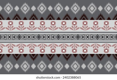 Geometric ethnic pattern seamless flower color oriental. seamless pattern. Design for fabric, curtain, background, carpet, wallpaper, clothing, wrapping, Batik, fabric,Vector illustration