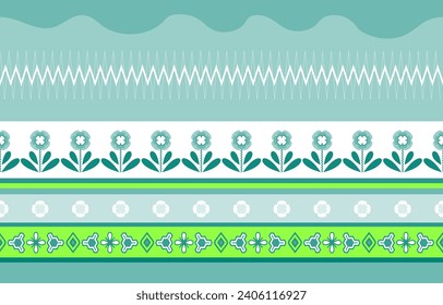 Geometrisches ethnisches Muster nahtlose Blumenfarbe orientalisch. nahtloses Muster. Design für Stoff, Vorhang, Hintergrund, Teppich, Tapete, Kleidung, Umhüllung, Batik, Stoff,Vektorgrafik