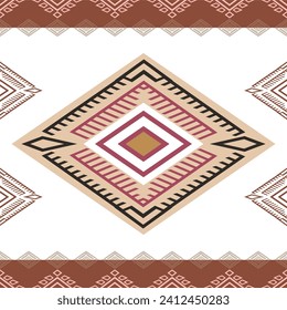 Geometric ethnic pattern seamless flower color oriental. seamless pattern. Design for fabric, curtain, background, carpet, wallpaper, clothing, wrapping, Batik, fabric,Vector illustration