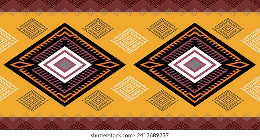 Geometrisches ethnisches Muster nahtlose Blumenfarbe orientalisch. nahtloses Muster. Design für Stoff, Vorhang, Hintergrund, Teppich, Tapete, Kleidung, Umhüllung, Batik, Stoff,Vektorgrafik