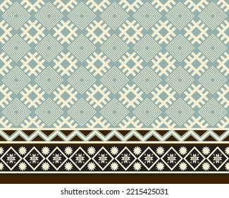 Geometric Ethnic pattern Seamless Ikat pattern for fabric print cloth dress carpet curtains rug Blue and black background 