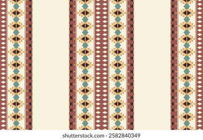 Geometric ethnic pattern seamless, Native American ethnic design, Southwestern decor design for background ,curtain, carpet, wallpaper, clothing, wrapping, Batik, vector illustration.