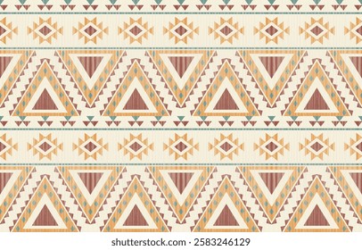 Geometric ethnic pattern seamless, Native American ethnic design, Southwestern decor design for background ,curtain, carpet, wallpaper, clothing, wrapping, Batik, vector illustration.