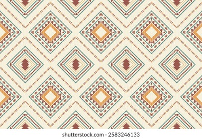 Geometric ethnic pattern seamless, Native American ethnic design, Southwestern decor design for background ,curtain, carpet, wallpaper, clothing, wrapping, Batik, vector illustration.