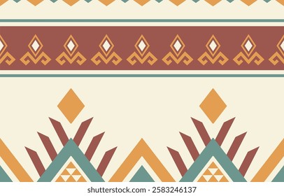Geometric ethnic pattern seamless, Native American ethnic design, Southwestern decor design for background ,curtain, carpet, wallpaper, clothing, wrapping, Batik, vector illustration.