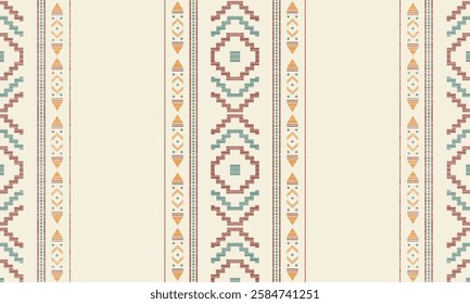 Geometric ethnic pattern seamless, Native American ethnic design, Southwestern decor design for background ,curtain, carpet, wallpaper, clothing, wrapping, Batik, vector illustration.