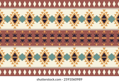 Geometric ethnic pattern seamless, Native American ethnic design, Southwestern decor design for background ,curtain, carpet, wallpaper, clothing, wrapping, Batik, vector illustration.