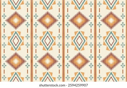 Geometric ethnic pattern seamless, Native American ethnic design, Southwestern decor design for background ,curtain, carpet, wallpaper, clothing, wrapping, Batik, vector illustration.
