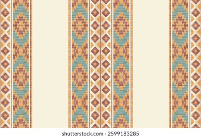 Geometric ethnic pattern seamless, Native American ethnic design, Southwestern decor design for background ,curtain, carpet, wallpaper, clothing, wrapping, Batik, vector illustration.