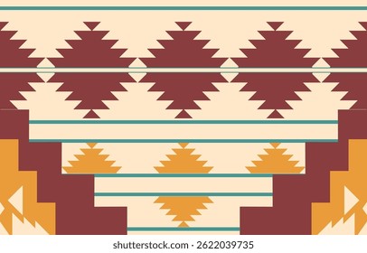 Geometric ethnic pattern seamless, Native American ethnic design, Southwestern decor design for background ,curtain, carpet, wallpaper, clothing, wrapping, Batik, vector illustration.