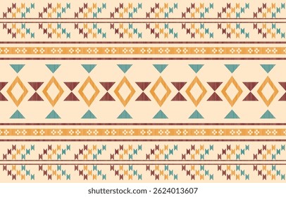 Geometric ethnic pattern seamless, Native American ethnic design, Southwestern decor design for background ,curtain, carpet, wallpaper, clothing, wrapping, Batik, vector illustration.