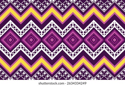 Geometric ethnic pattern seamless, Native American ethnic design, Southwestern decor design for background ,curtain, carpet, wallpaper, clothing, wrapping, Batik, vector illustration.