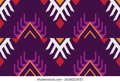 Geometric ethnic pattern seamless, Native American ethnic design, Southwestern decor design for background ,curtain, carpet, wallpaper, clothing, wrapping, Batik, vector illustration.