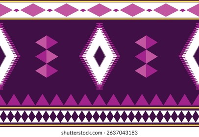 Geometric ethnic pattern seamless, Native American ethnic design, Southwestern decor design for background ,curtain, carpet, wallpaper, clothing, wrapping, Batik, vector illustration.