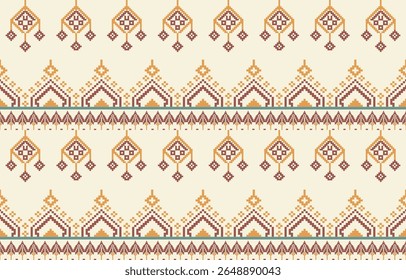 Geometric ethnic pattern seamless, Native American ethnic design, Southwestern decor design for background ,curtain, carpet, wallpaper, clothing, wrapping, Batik, vector illustration.