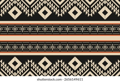 Geometric ethnic pattern seamless, Native American ethnic design, Southwestern decor design for background ,curtain, carpet, wallpaper, clothing, wrapping, Batik, vector illustration.