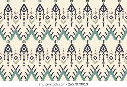 Geometric ethnic pattern seamless, Native American ethnic design, Southwestern decor design for background ,curtain, carpet, wallpaper, clothing, wrapping, Batik, vector illustration.