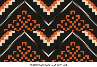 Geometric ethnic pattern seamless, Native American ethnic design, Southwestern decor design for background ,curtain, carpet, wallpaper, clothing, wrapping, Batik, vector illustration.