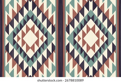 Geometric ethnic pattern seamless, Native American ethnic design, Southwestern decor design for background ,curtain, carpet, wallpaper, clothing, wrapping, Batik, vector illustration.