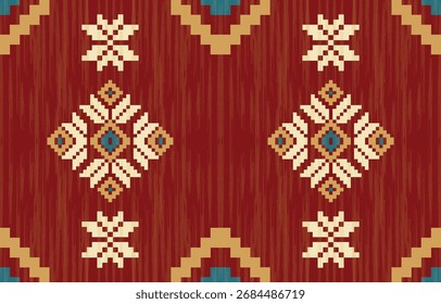 Geometric ethnic pattern seamless, Native American ethnic design, Southwestern decor design for background ,curtain, carpet, wallpaper, clothing, wrapping, Batik, vector illustration.