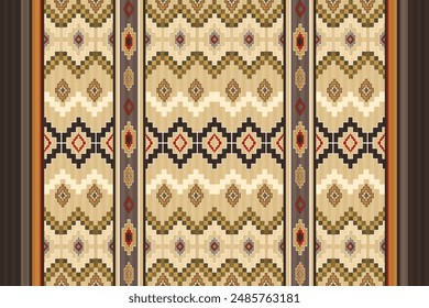 Geometric ethnic pattern, seamless pattern of the Navajo tribe. Native American. Seamless vector pattern, seamless Mexican rug, woven carpet. Folk embroidery, Bohemian, Aztec style.