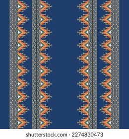Geometric ethnic pattern seamless oriental. Fabric pattern. Design for fabric, curtain, background, carpet, wallpaper, clothing, shirts, dresses, wrapping, batik, vector illustration. Pattern style.
