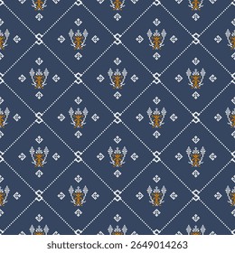 Geometric ethnic pattern seamless oriental traditional design floral background wallpaper carpet clothing wrapping vector illustration texture fabric print illustrat3