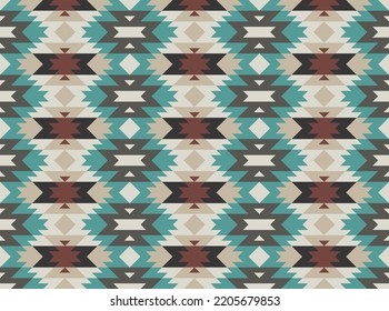 El patrón étnico geométrico no tiene fisuras. Estilo étnico azteca americana sin costura textil colorido. Diseño para fondo, papel pintado, tela, alfombra, adornos, decoración, ropa, Batik,envoltura,Ilustración vectorial