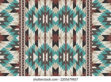 Geometric ethnic pattern seamless. Style ethnic American Aztec seamless colorful textile. Design for background,wallpaper,fabric,carpet,ornaments,decoration,clothing,Batik,wrapping,Vector illustration