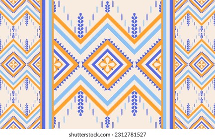 Geometric ethnic pattern seamless triangle color oriental. seamless pattern. Design for fabric, curtain, background, carpet, wallpaper, clothing, wrapping, Batik, fabric,Vector illustration. pattern s