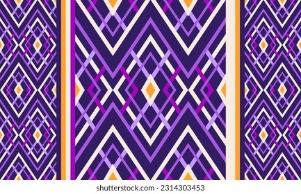 Geometric ethnic pattern seamless triangle color oriental. seamless pattern. Design for fabric, curtain, background, carpet, wallpaper,clothing,wrapping,Batik,fabric,Vector illustration.pattern sty