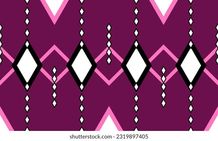 Patrón geométrico étnico sin fisuras del triángulo color oriental. patrón impecable. Diseño para tela, cortina, fondo, alfombra, papel pintado, ropa, envoltura,Batik,tela,Ilustración vectorial.Rentabilidad por patrones